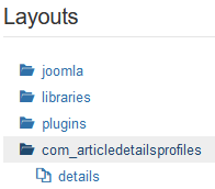 The layouts ready for override