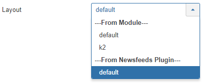 The layout for the news feeds