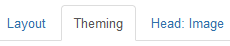 Click the theming tab