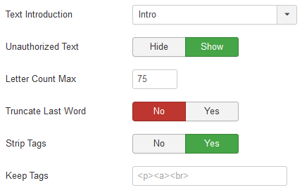 Set the title parameters