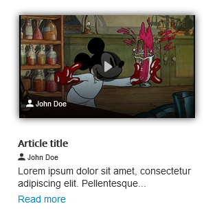 Full width style with video head type