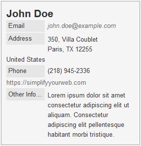 All pre-fields set to nothing