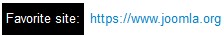 favorite site: url value