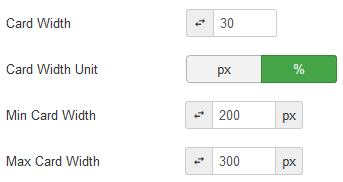 Set the width in percentages