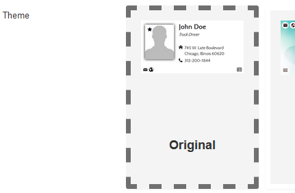 Select the look of the card