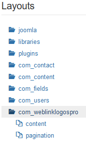 The layouts ready for override