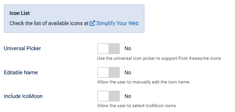 The parameters in Joomla 4 - old picker
