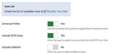 The parameters in Joomla 4 - universal picker