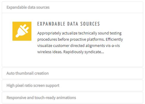 The accordion layout