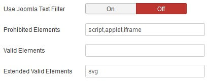 The TinyMCE settings