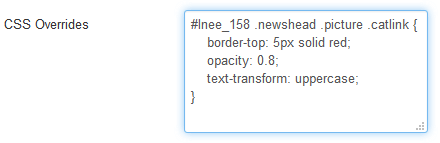 In extension CSS overrides