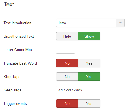 Formatting text: fields included in HTML code